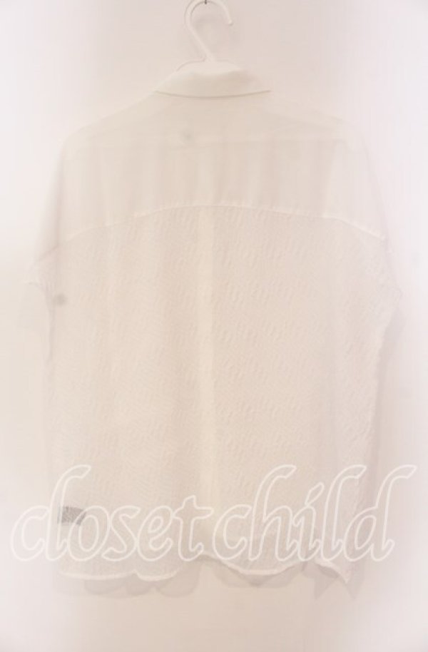 画像3: 【SALE】HEAVEN and Earth / シアーブラウス M ホワイト O-25-09-06-089-PU-BL-OW-ZT318 (3)