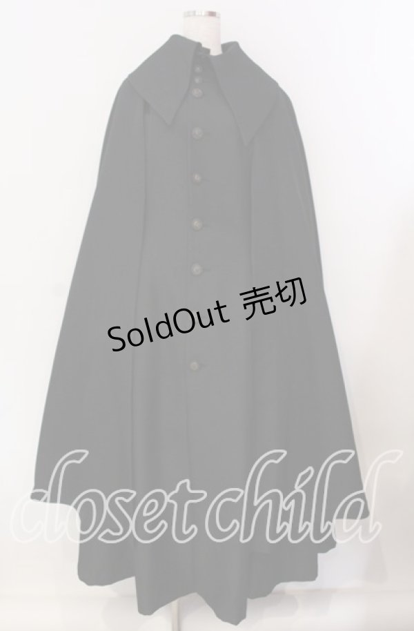 画像1: ATELIER BOZ / エディンバラマント付コート【お直しあり】  ブラック O-25-09-06-011-EL-CO-OW-OS (1)