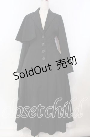 画像: BPN / ハーフケープ付きロングコート M ブラック O-25-09-06-012-GO-CO-OW-OS