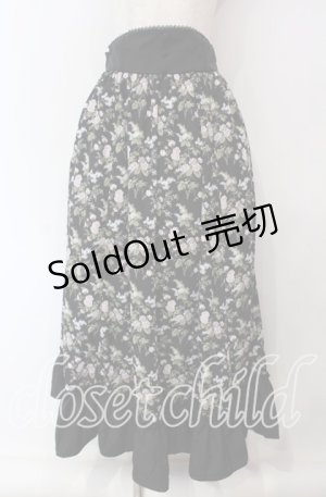 画像: Kurumi Collaboration / グレイスフルコルセット風ロングスカート L クロ O-25-09-06-013-LO-SK-IG-OS