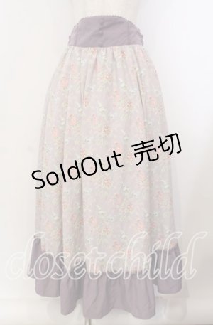 画像: Kurumi Collaboration / グレイスフルコルセット風ロングスカート L ラベンダー O-25-09-06-014-LO-SK-IG-OS
