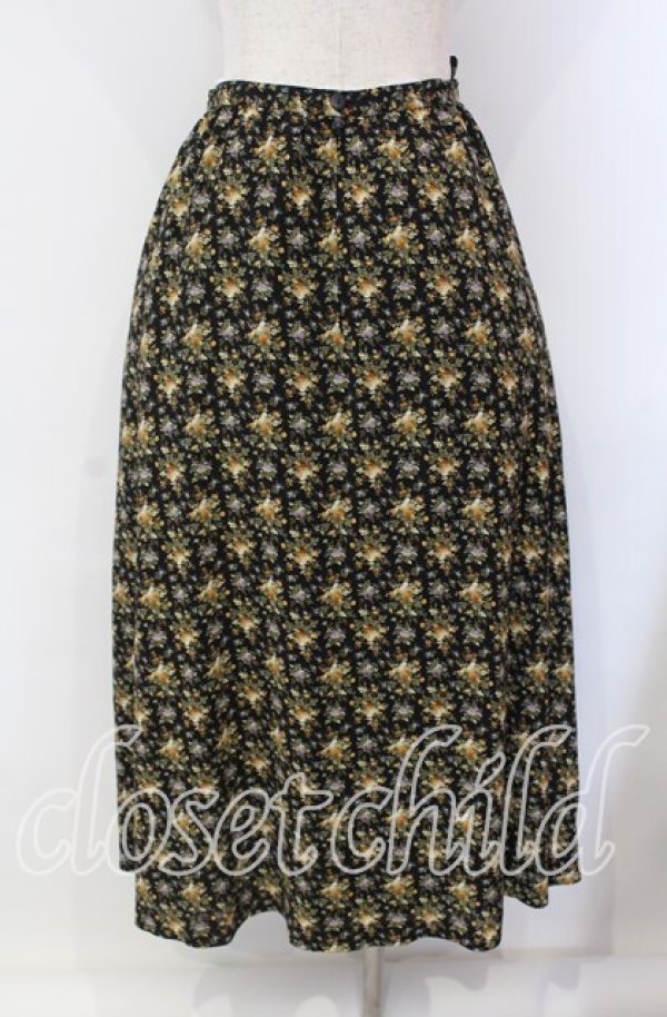 画像3: 【SALE】KANEKO ISAO / 小花柄スカート  クロ O-25-09-06-015-EL-SK-IG-ZT030 (3)