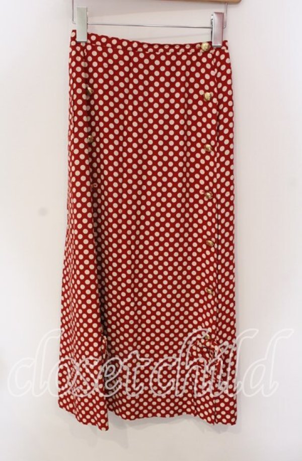 画像1: 【SALE】PINK HOUSE / ドット柄スカート  アカ O-25-09-06-016-LO-SK-IG-ZT022 (1)