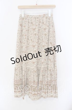 画像: INGEBORG / ツタ花ptスカート M ベージュ系 O-25-09-08-038-LO-SK-OW-OS