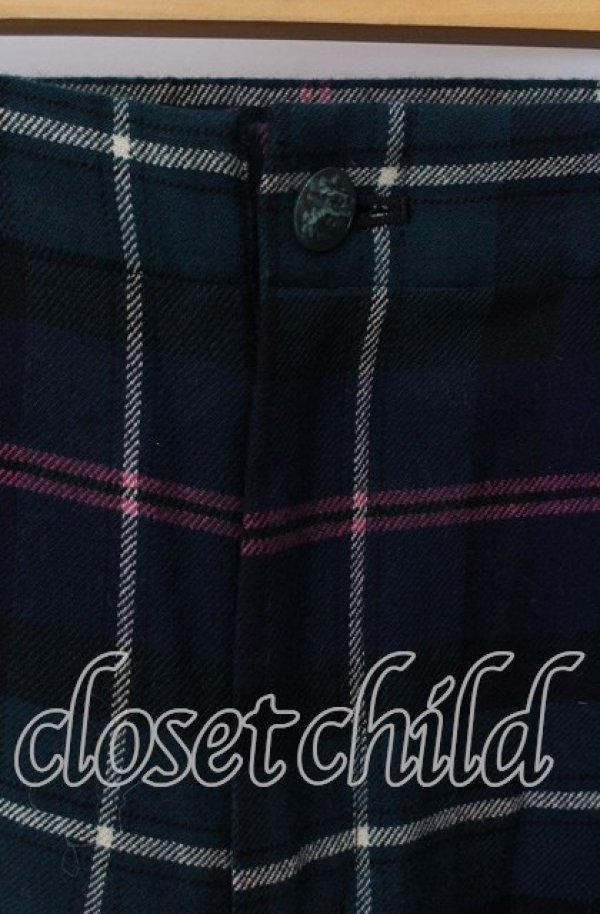 画像2: Jane Marple / タータンチェックハーフパンツ M グリーン O-25-09-08-050-JM-PA-OW-OS (2)