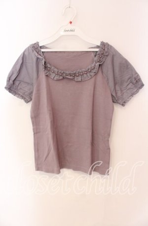 画像: PINK HOUSE / ローンパフスリーブTシャツ Ｍ ラベンダー O-25-09-08-006-LO-TS-IG-OS