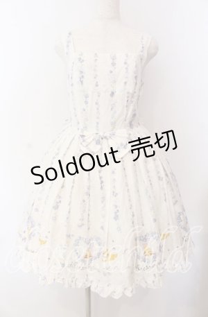 画像: metamorphose / Happy Bellリボンジャンパースカート  シロ O-25-09-08-056-ME-OP-OW-OS