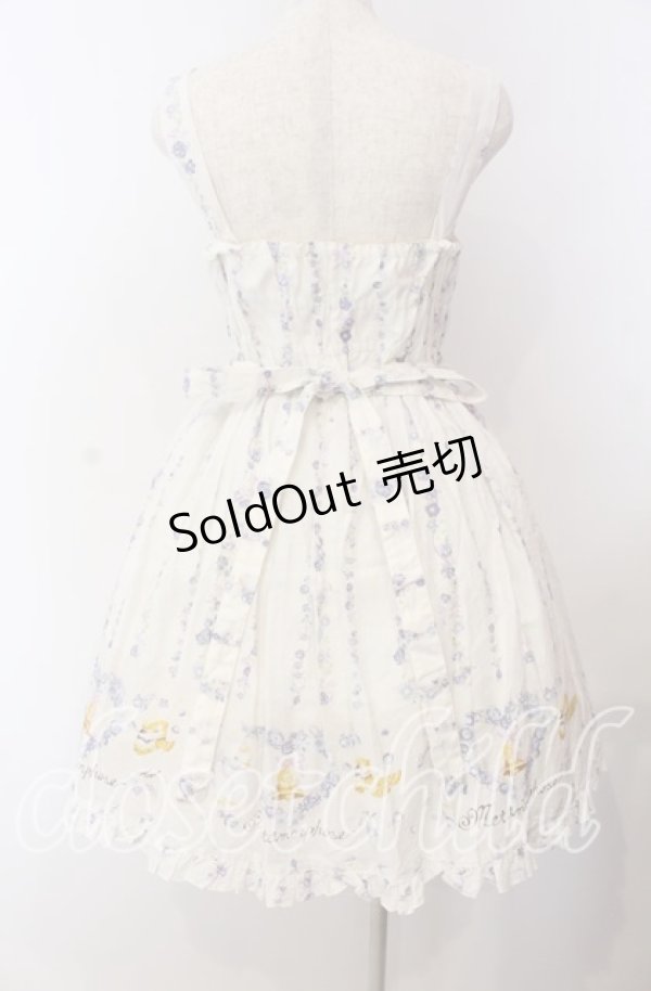 画像5: metamorphose / Happy Bellリボンジャンパースカート  シロ O-25-09-08-056-ME-OP-OW-OS (5)