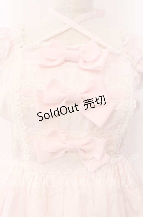 画像2: BABY,THE STARS SHINE BRIGHT / リボンミルキーシュガージャンパースカート  ピンク O-25-09-08-061-BA-OP-IG-OS (2)