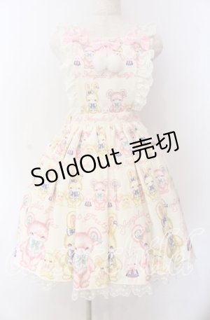 画像: Angelic Pretty / もこもこTOYSエプロン風スカート  生成り O-25-09-08-062-AP-SK-IG-OS