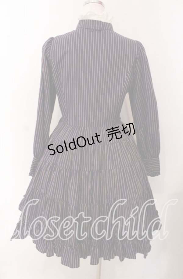 画像4: Innocent World / スタンドカラーストライプワンピース L ネイビー O-25-09-08-064-IW-OP-IG-OS (4)