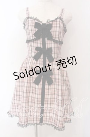 画像: Jamie エーエヌケー / リボンキャミワンピース  ピンク O-25-09-08-071-LO-OP-IG-OS
