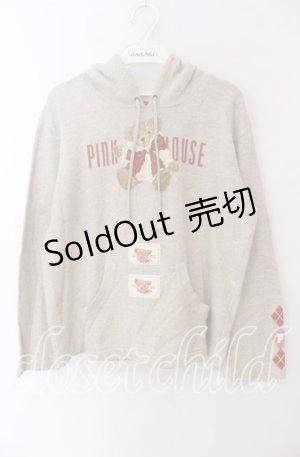 画像: PINK HOUSE / リボンテディptパーカー  アイボリー O-25-09-08-010-LO-TO-OW-OS