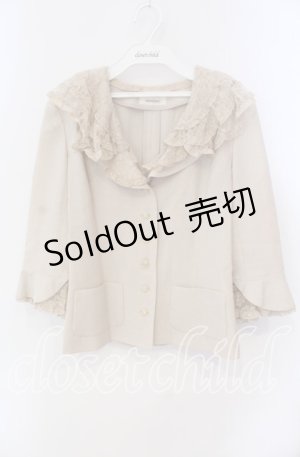 画像: INGEBORG / レース襟ジャケット M ベージュ O-25-09-08-012-LO-JA-OW-OS