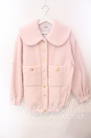 画像: MILK / ジュエルプードルブルゾン  ピンク O-25-09-08-015-ML-JA-OW-OS