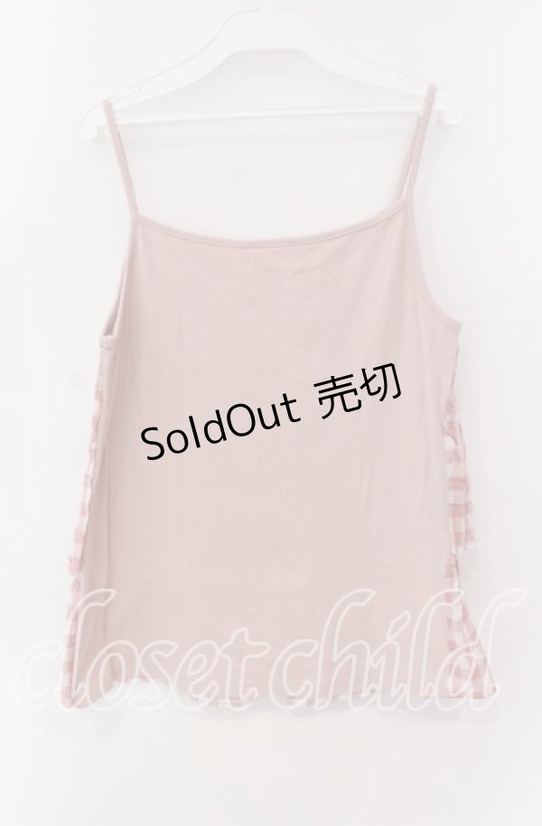画像2: PINK HOUSE / 切り替えティアードキャミソール  ピンク O-25-09-08-002-LO-TO-IG-ZT1227K (2)