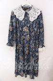 画像1: axes femme NOSTALGIE / ローズオーナメント柄ワンピース  ネイビー O-25-09-08-020-AX-OP-IG-OS (1)