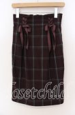 画像1: 【SALE】an another angelus / 編み下げリボンタイトスカート F ボルドー O-25-09-08-029-CA-SK-OW-ZT008 (1)