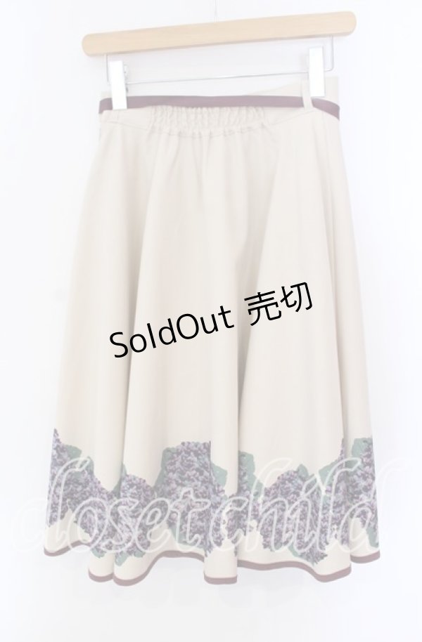画像3: 【SALE】an another angelus / スミレブーケプリントサーキュラースカート F ベージュ×パープル O-25-09-08-031-CA-SK-OW-ZT007 (3)