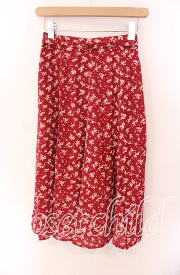 画像1: 【SALE】an another angelus / ベルト付きプリントスカート F アカ O-25-09-08-034-CA-SK-OW-ZT007 (1)