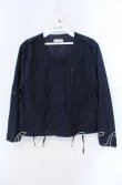 画像1: axes femme / ノーカラーブルゾン  ネイビー O-25-09-09-033-AX-JA-IG-ZT1004D (1)