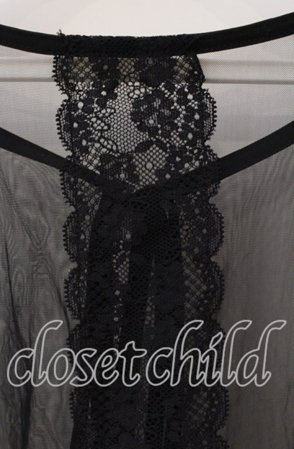 画像3: axes femme / フリルチュールトップス  クロ O-25-09-09-035-AX-TO-IG-ZT081 (3)