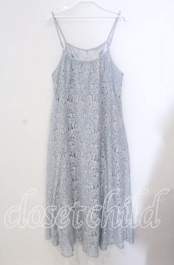 画像3: axes femme / レースキャミワンピース  サックス O-25-09-09-036-AX-OP-IG-ZT037 (3)