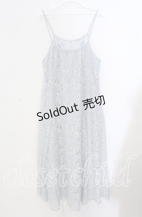 画像3: 【SALE】axes femme / レースキャミワンピース  サックス O-25-09-09-036-AX-OP-IG-ZT037 (3)