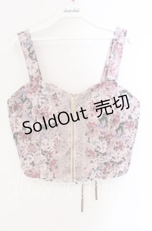 画像: axes femme / フルールPTジップ付ビスチェ  ピンク O-25-09-09-040-AX-TO-IG-OS