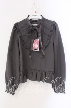 画像: FLC / 皆方由衣コラボペプラムブラウス L グレー O-25-09-09-041-LO-BL-IG-OS
