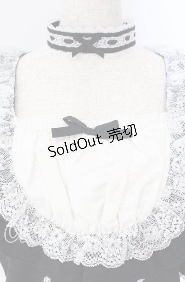 画像2: DearMyLove / チョーカーメイドフリルヨークトップス 3L クロ×シロ O-25-09-09-042-EL-TO-IG-ZT256 (2)