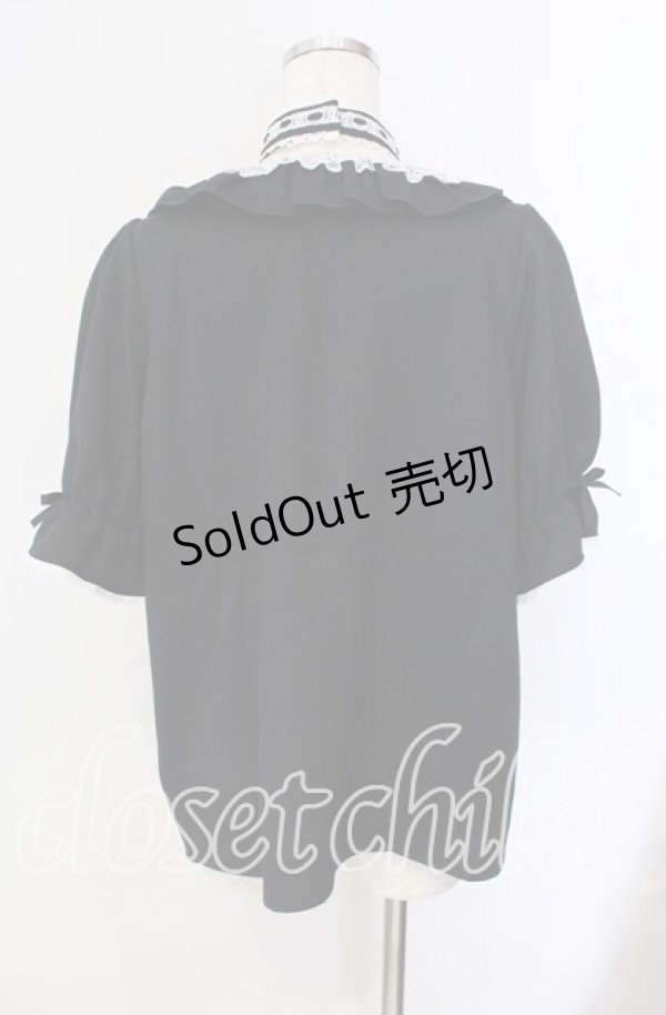 画像3: DearMyLove / チョーカーメイドフリルヨークトップス 3L クロ×シロ O-25-09-09-042-EL-TO-IG-ZT256 (3)
