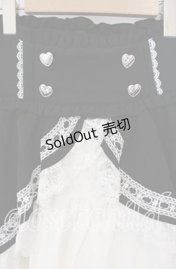 画像2: DearMyLove / カシュクールフリルはしごレーススカート LL クロ×シロ O-25-09-09-044-EL-SK-IG-OS (2)