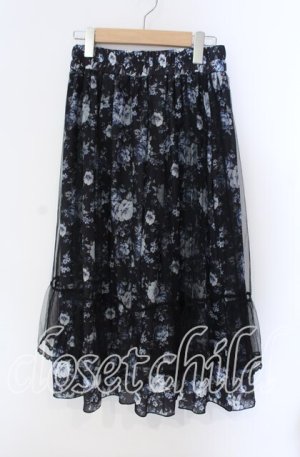 画像: axes femme / マルチWAYレース花柄スカート F クロ O-25-09-09-046-AX-SK-IG-OS