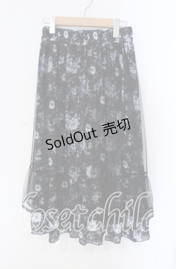 画像1: axes femme / マルチWAYレース花柄スカート F クロ O-25-09-09-046-AX-SK-IG-OS (1)