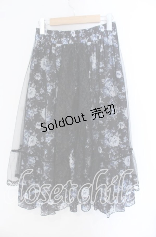 画像3: axes femme / マルチWAYレース花柄スカート F クロ O-25-09-09-046-AX-SK-IG-OS (3)