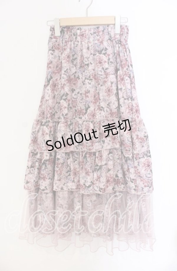 画像1: 【SALE】axes femme / フルールPTティアードスカート  ピンク O-25-09-09-048-AX-SK-IG-ZT203 (1)
