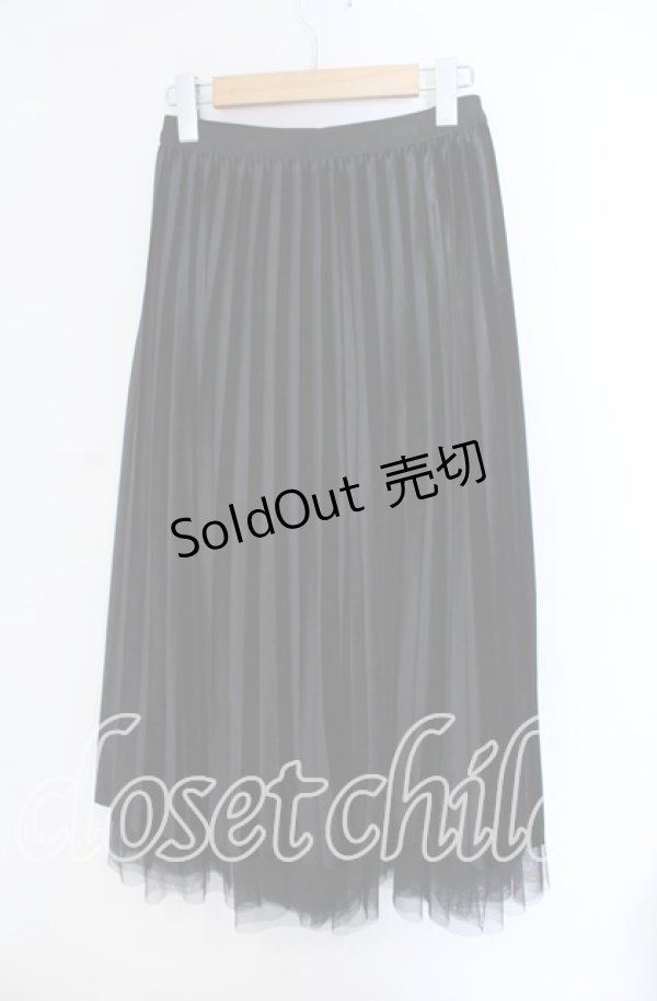 画像3: axes femme POETIQUE / ベロア×チュールリボンリバーシブルスカート  クロ O-25-09-09-053-AX-SK-IG-OS (3)