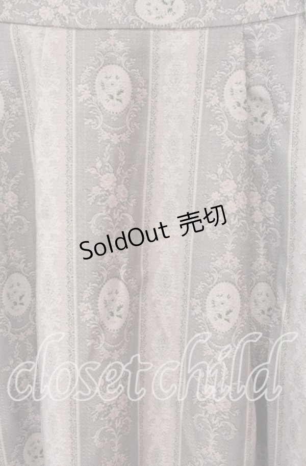 画像2: axes femme / アンティークローズスカート  グレー×アイボリー O-25-09-09-054-AX-SK-IG-OS (2)