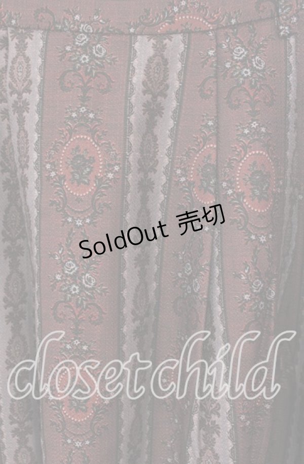 画像2: 【SALE】axes femme / アンティークローズスカート  ワイン O-25-09-09-055-AX-SK-IG-ZT108 (2)