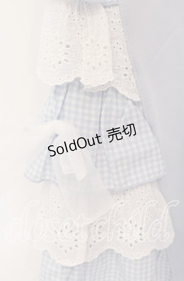 画像2: Jamie エーエヌケー / パッチワークパンツ  サックス O-25-09-09-061-LO-PA-IG-OS (2)