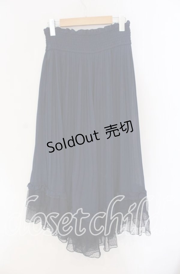 画像3: axes femme / プリーツフレアガウチョ  ネイビー O-25-09-09-063-AX-PA-IG-OS (3)