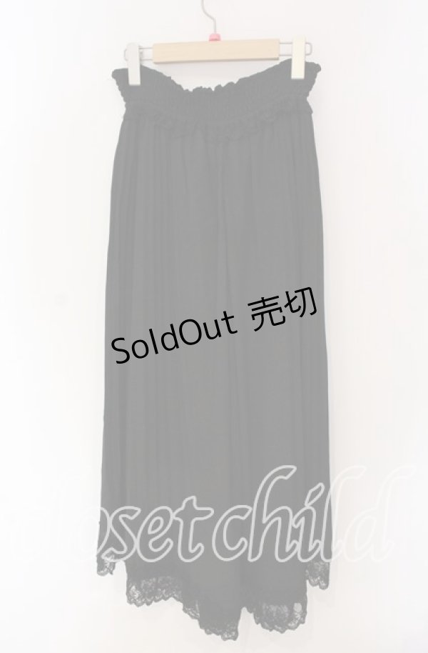 画像3: axes femme POETIQUE / サイドプリーツガウチョパンツ M クロ O-25-09-09-064-AX-PA-IG-OS (3)
