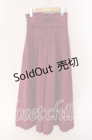 画像: axes femme / レースアップスカウチョ  パープル O-25-09-09-066-AX-PA-IG-OS