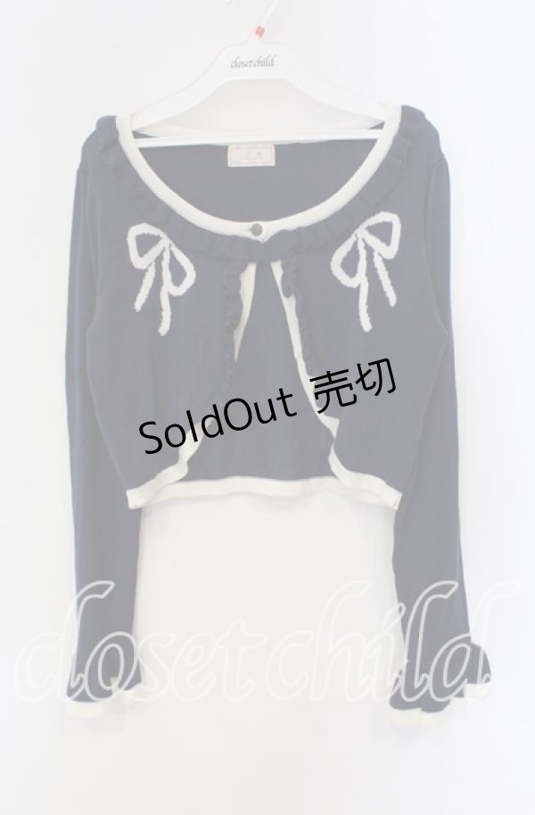 画像1: Penderie / リボンフリルボレロ  ネイビー O-25-09-09-076-LO-TO-IG-OS (1)