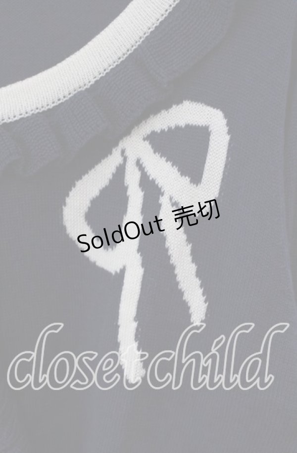 画像2: Penderie / リボンフリルボレロ  ネイビー O-25-09-09-076-LO-TO-IG-OS (2)