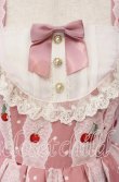 画像2: axes femme kawaii / クマパフェ総柄ジャンスカ  ピンク O-25-09-09-080-AX-OP-IG-OS (2)