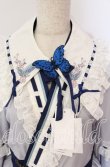 画像2: Hoshibako Works / 西行寺幽々子　付け襟付き着物風ワンピース  サックス×シロ O-25-09-09-085-LO-OP-OW-OS (2)