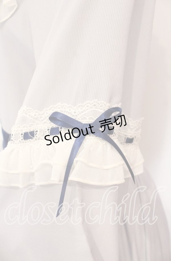 画像5: Hoshibako Works / 西行寺幽々子　付け襟付き着物風ワンピース  サックス×シロ O-25-09-09-085-LO-OP-OW-OS (5)