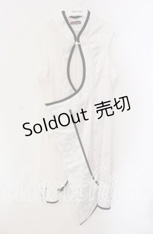 画像: Qutie Frash / 胸開きチャイナチュニック  ホワイト O-25-09-09-010-QU-TO-OW-OS